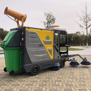 Ride-On Street Floor Sweeper and Scrubber Machine