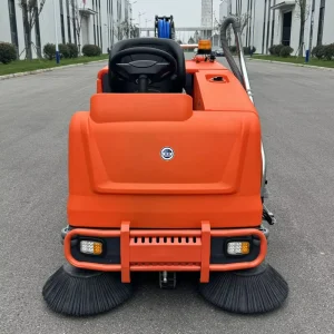 Ride-on Electric Integrated Floor Scrubber Sweeper 1450mm Cleaning Path 280L/300L Tanks 48V 150Ah Battery 50L Trash Can