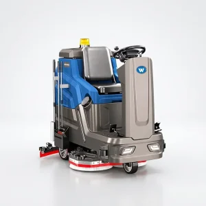 Ride-on Floor Scrubber with Anti-Tip Chassis for Stable Driving on Slopes