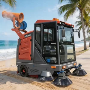 Ride-on Sweeper Machine 1500mm to 2200mm Cleaning Width for Asphalt, Concrete Roads, and Outdoor Surfaces