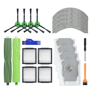 Robot Replacement Parts for IRobot Combo J7 J7+ J9+ Combo 10 Max 1 Set Rubber Brushes Mop Pads Filters Side Brushes Dust Bags