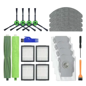 Robot Replacement Parts for Roomba Combo I5+ J5+ Max 1 Set Rubber Brushes Mop Pads Filters Side Brushes Dust Bags
