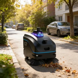 Robotic Outdoor Floor Sweeper and Commercial Cleaning Robot for Underground Parking Lots