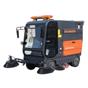Robust CE Certified Industrial Grade Ride on Fully Enclosed Cab Weatherproof Construction Site Mining Area Road Floor Sweeper