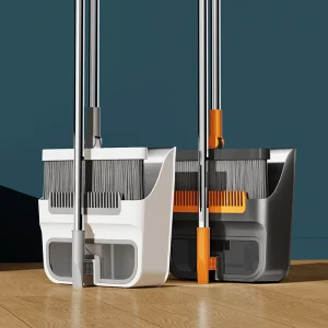 Rotating Broom and Dustpan Combo for Small Spaces