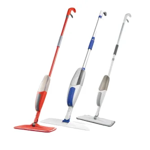 Rotating Household Mop with Manual Wringer Flat Wood Floor Tile Cleaner Aluminum Pole