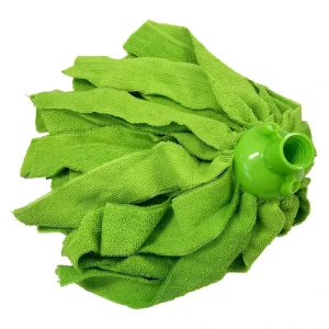 Rotating Microfiber Mop Head Absorbent Wood Pole Floor Cleaning Polyester Microfiber Mop with Replacement Plastic Strips