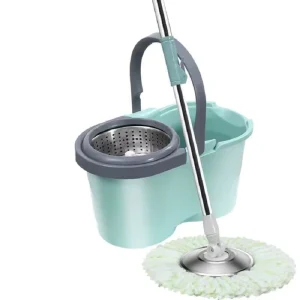 Rotating Mop and Bucket Set with Microfiber Mop Heads