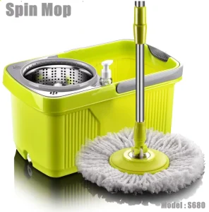 Rotating Stainless Steel Microfiber Flat Mop for Household Floor Cleaning