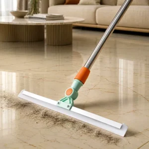 Rotating Stainless Steel Water Squeegee for Kitchen and Bathroom Cleaning