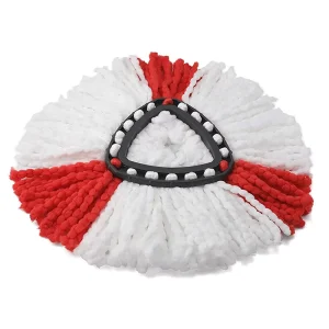 Rotating Triangular 120-140g Microfiber Yarn Spin Mop Head