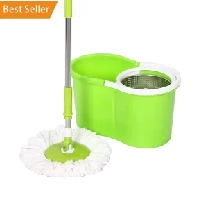 Rotating Wet and Dry Vacuum Handheld Cleaner with Telescopic Pole and Spinner Bucket
