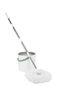 Round 360° Rotating Spin Mop and Bucket with Telescopic Handle for Wet and Dry Floor Cleaning