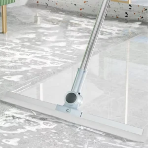 Rubber Magnetic Double Sided Floor Squeegee with Stainless Steel Handle and Replaceable Rubber Blade for Window Cleaning