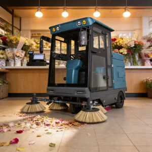Rugged GIYO S2000 Ride on Industrial Compact Excellent Climbing Ability Logistics Floor Sweeper