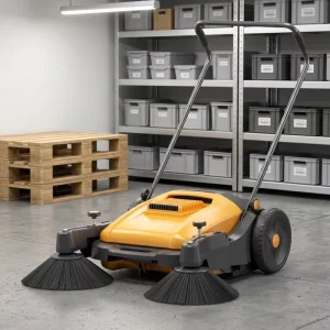 S1 Floor Sweeper for Corner Cleaning, Warehouse Shelves, Workshop Equipment Sides and Wall Edges