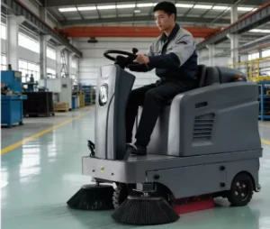 S1280 48V 45Ah Electric Ride on Floor Sweeper Machine Industrial Parking Lot Cleaner with 80L Dust Collector