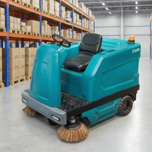S1600 Electric Ride-On Industrial Floor Sweeper with 1600 mm Cleaning Path