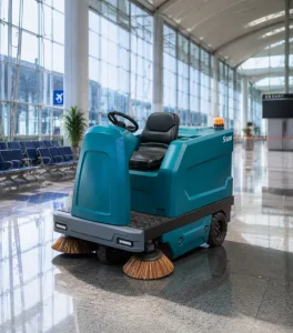 S1600 Ride-On Electric Compact Heavy-Duty Factory Floor Sweeper