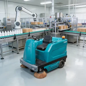 S1600 Ride on Compact Automatic Steel Frame Construction Warehouse Floor Sweeper