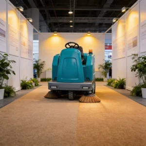 S1600 Ride on Industrial Vacuum Dust Control System Workshop Floor Sweeper