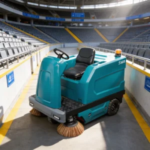 S1600 Ride on Vacuum Automatic Stable Performance Logistics Floor Sweeper
