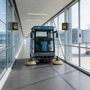 S2000 Compact Electric Ride-On Commercial Floor Sweeper with Wide Cleaning Path