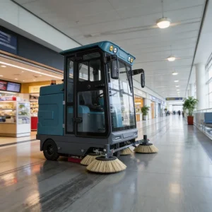 S2000 Ride-On Industrial Vacuum Floor Sweeper with 2000 mm Cleaning Path