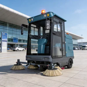 S2000 Ride-On Industrial Vacuum Floor Sweeper with Dust Control and Watering