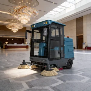 S2000 Ride on Industrial Automatic Enclosed Cab Warehouse Floor Sweeper