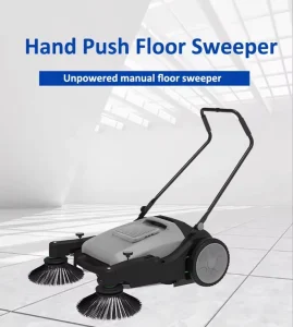 S480 Plastic Industrial Manual Floor Sweeper Machine, Hand Push Street Road Cleaner, 60kg