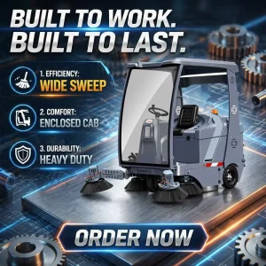S9 Battery-Powered Ride-On Sweeper for Commercial and Industrial Floor Cleaning