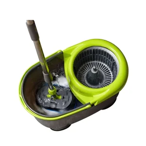 SCM-07H Steel Spinning Dual-Drive Self-Wringing Floor Mop and Bucket Set with 360-Degree Rotating Rectangle Design