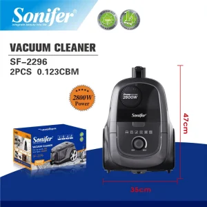 SF-2296 Vacuum Cleaner, 2800W, Digital Speed Control, Detachable Dust Cup for Floors and Carpets