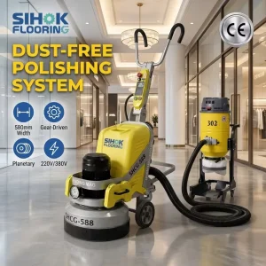 SHCG-588 Planetary Concrete Grinder 7.5kW Gearbox-Driven Machine for Mirror Polishing Projects