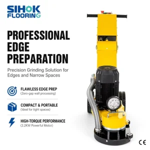 SIHOK 280mm 3 Head Edge Concrete Floor Grinder 3KW 220V Single Phase Floor Polishing Machine Manufacturer Direct Sale CE