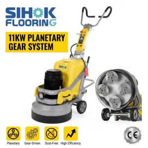SIHOK 680mm Planetary Floor Grinder 11KW 25HP Gear Driven Dust Free Concrete Polisher for Industrial Surface Prep Factory