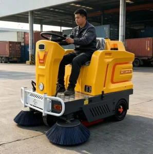 SP 1300 Ride on Floor Sweeper with Powerful Vacuum System for Dust Collection Cleaning