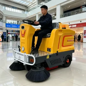SP-1300 Ride-on Industrial Sweeper with 1300mm Cleaning Width for Large-Scale Cleaning Projects