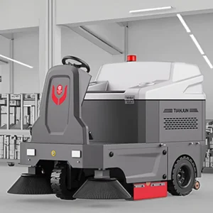 SP1480 Outdoor Industrial Ride-On Floor Sweeper with Cordless Vacuum, 1400 mm Sweeping Width, 9800/h