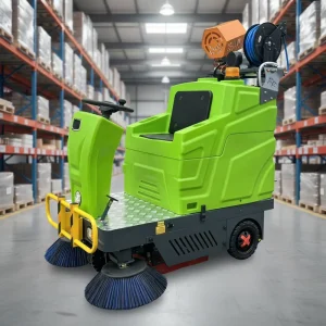 ST-1300 Electric Self-Propelled Ride-On Warehouse Floor Sweeper, 1300 mm Cleaning Width