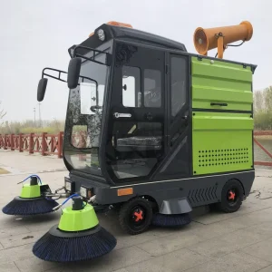 ST-BR 220-180R Closed Cabin Electric Road Sweeper Municipal Street Cleaning Machine with Fog Cannon Dust Control
