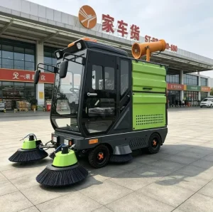 ST-BR 220-180R Enclosed Cabin Electric Sweeper Machine for Municipal Roads Industrial Parks and Communities
