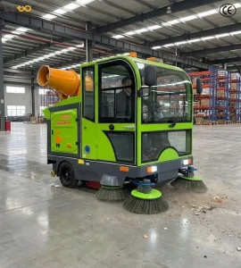 ST-D1900 Commercial Ride-On Floor Sweeper with 180L Hopper, 150L Water Tank and Cabin