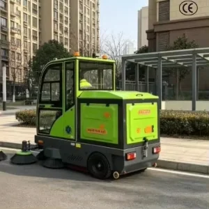 ST D1900 Lithium Battery Ride-On Road Sweeper Machine Commercial Street Cleaning Vehicle