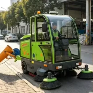 ST D1900 Ride-On Electric Street Sweeper Machine Large Capacity Road Cleaning Equipment Factory Manufacturer