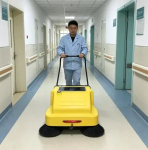 ST E01 Battery Powered Cleaning Sweeper with 30L Dust Hopper for Factory Workshop Concrete Floor Cleaning