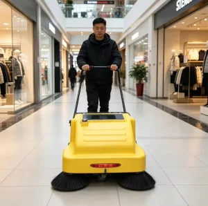 ST-E01 Electric Dust-Control Sweeper for Tile, Concrete and Epoxy Floors