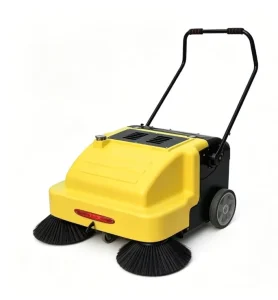 ST E01 Electric Walk Behind Sweeper with 1050mm Cleaning Width, 20L Water Tank, and 30L Dust Hopper