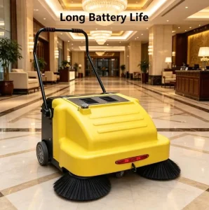 ST-E01 Floor Sweeper Machine with Water Spray Function for Dust-Free Floor Cleaning
